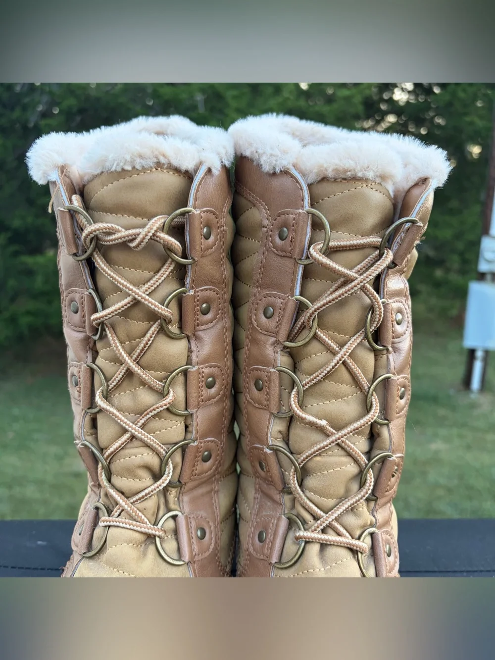 JBU by Jambu Lorna Cold-Weather Quilted Winter Duck Boots Tan Brown 9M